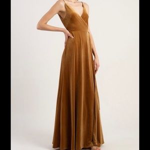 JENNY YOO Gold Velvet Andi Dress